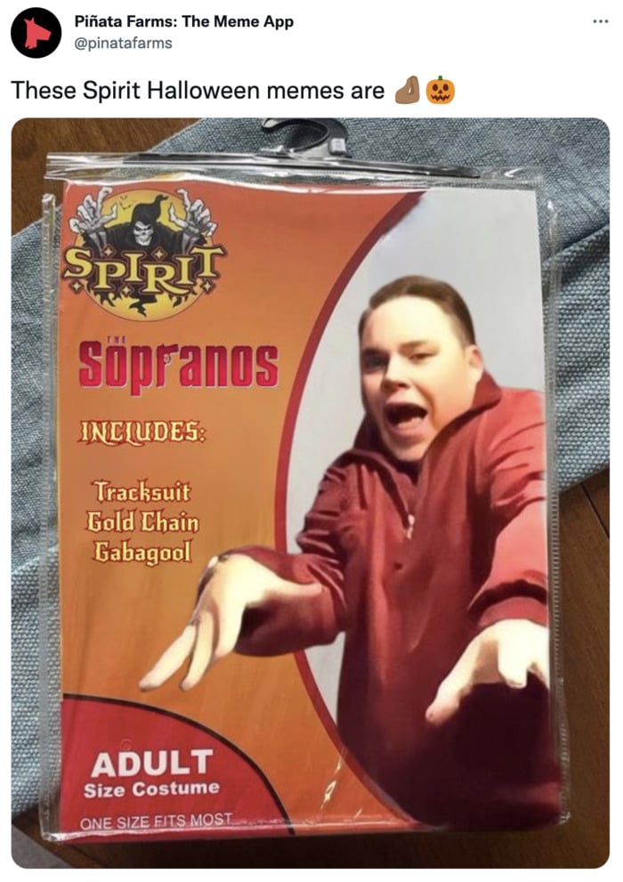 Spirit Halloween Costume Memes - Sopranos