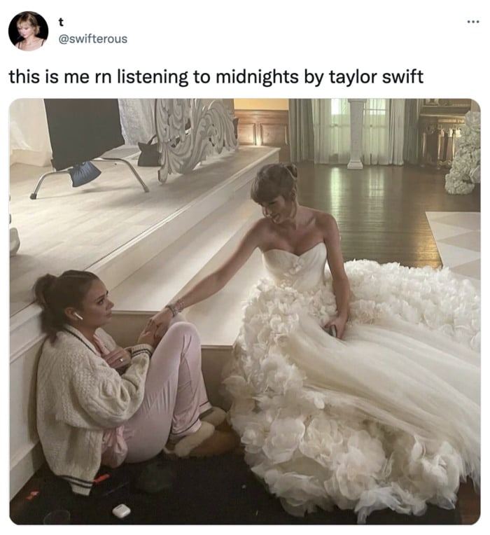 Taylor Swift Midnights Memes Tweets - listening right now