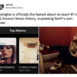 Taylor Swift Midnights Memes Tweets - fastest album to reach #1