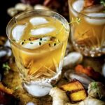 Bourbon Drinks - Grilled Peach Ginger Bourbon Cocktail