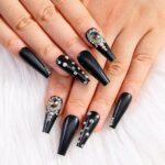 Coffin Nails - Rhinestone Coffin Press-Ons