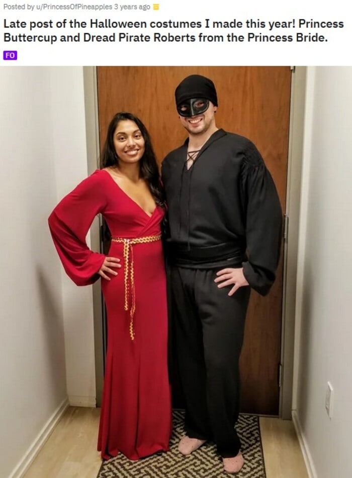Movie Couple Costumes - Wesley and Buttercup from The Princess Bride