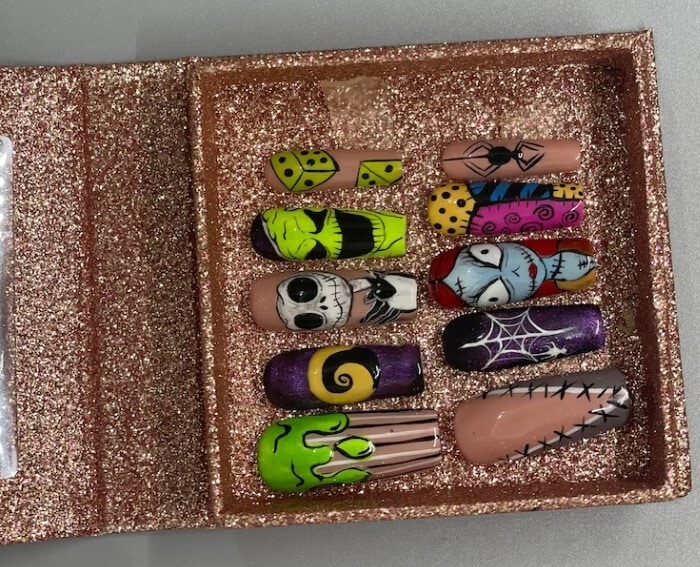 Nightmare Before Christmas Nail Designs - Nightmare Before Christmas Press-On Nails