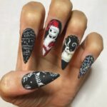Nightmare Before Christmas Nail Designs - Christmas Jack Nail Art