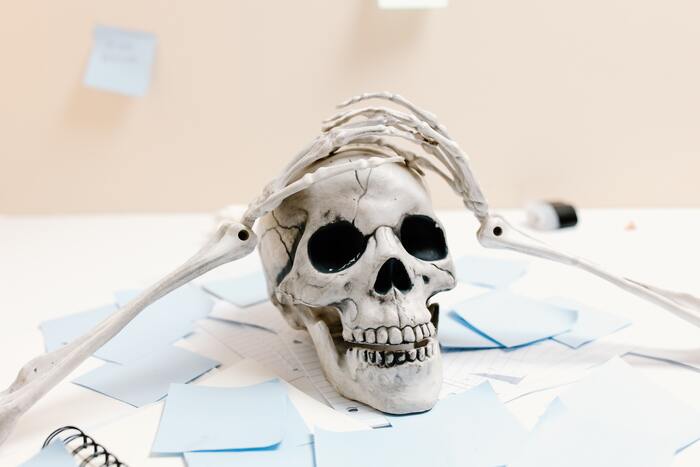 Skeleton Jokes - stressed skeleton