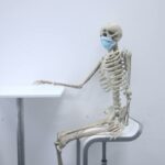 Skeleton Jokes - skeleton with face mask