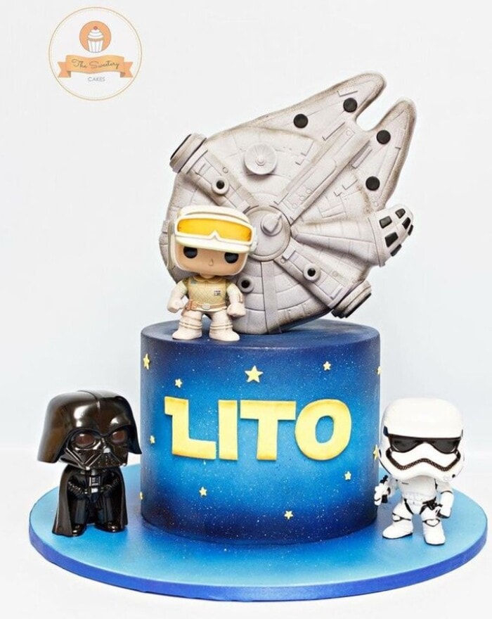 Star Wars Cakes - Funko Pop and Millennium Falcon Cake