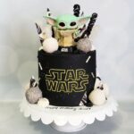 Star Wars Cakes - Grogu Black-and-White Cake