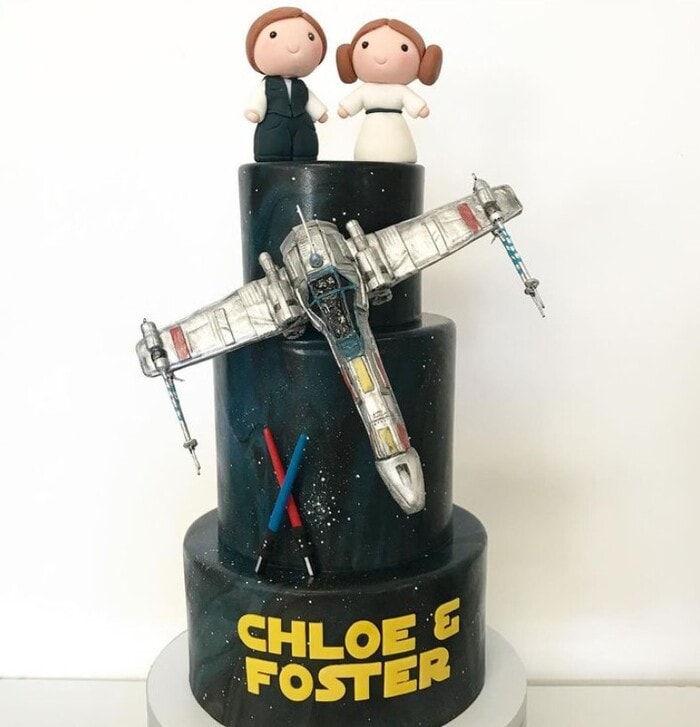 Star Wars Cakes - Han and Leia Wedding Cake