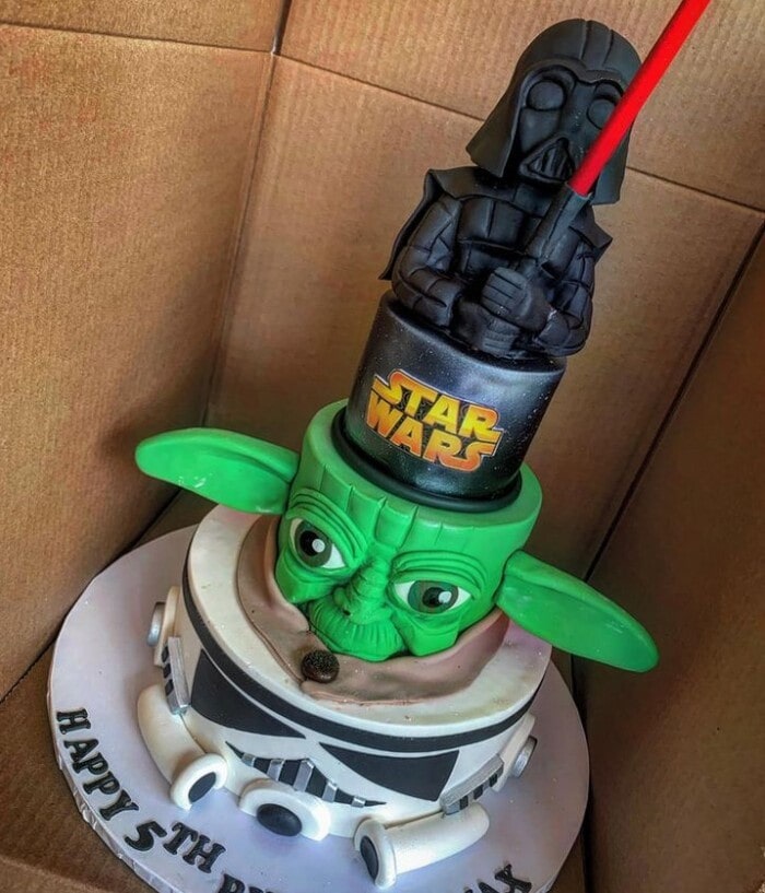 Star Wars Cakes - Darth Vader, Yoda, and Stormtrooper Cake