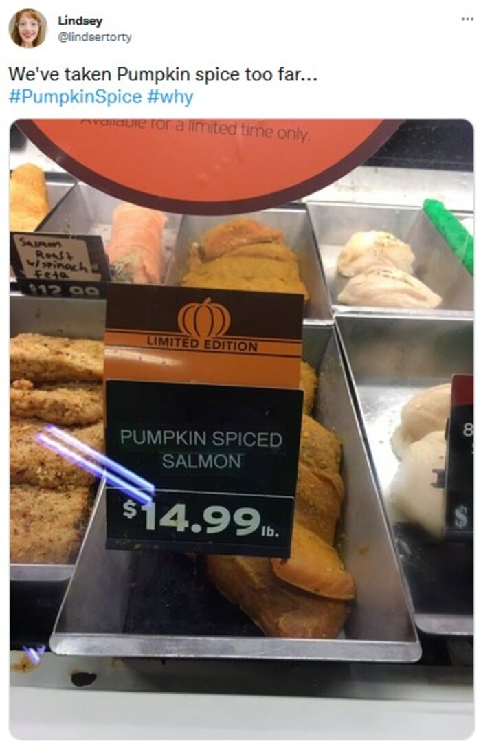 Weird Pumpkin Spice Products - Pumpkin Spice Salmon