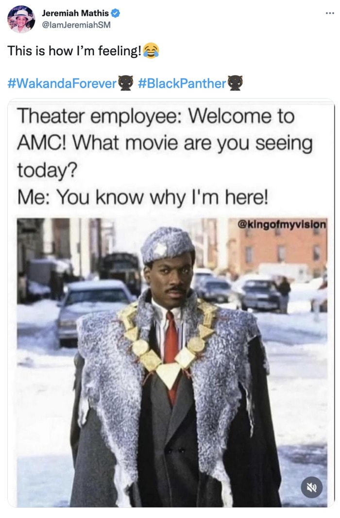 Black Panther Wakanda Forever Memes and Tweets - eddie murphy coming to america