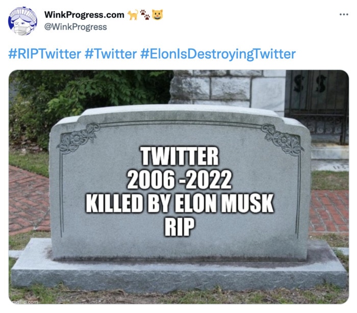 End of Twitter Memes Tweets - headstone