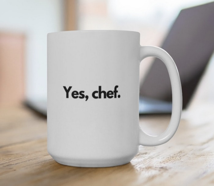 Hostess Gift Ideas - Yes Chef Mug