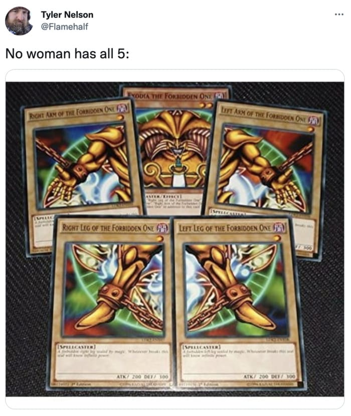 No Woman Has All Five Memes Tweets - Magic Deck