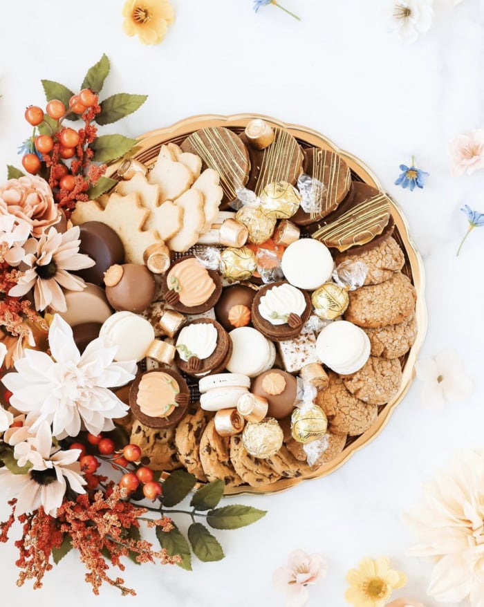 Thanksgiving Dessert Boards - Cookies and Chocolates