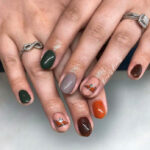 Thanksgiving Nail Art - pumpkin pie nails