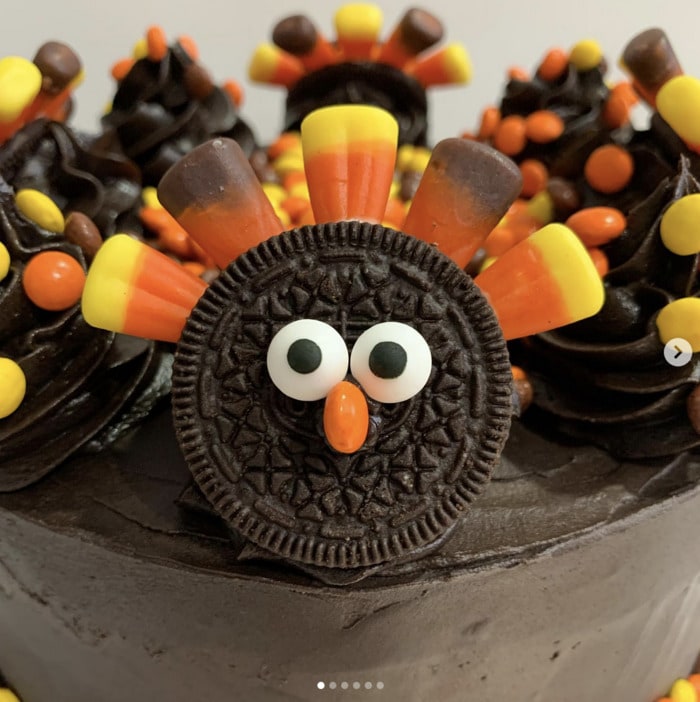 Turkey Cakes - Oreo Candy Corn