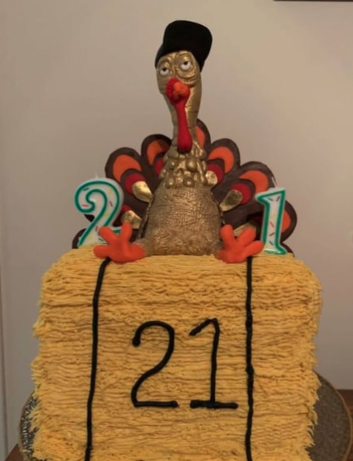 Turkey Cakes - 21 birthday cake