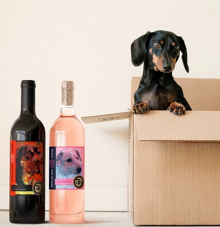 Alcohol Gifts - Rescue Dog Quarterly 3 Bottle Wine Club