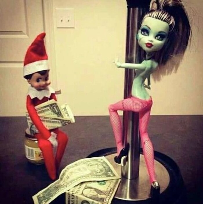 Bad Elf on the Shelf - Zombie Strip Club Elf