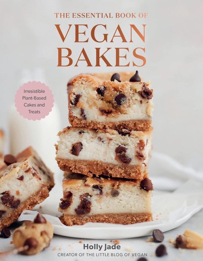 Best Baking Cookbooks 2022 - "The Essential Book of Vegan Bakes: Irresistible Plant-Based Cakes And Treats" by Holly Jade