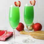 Christmas Cocktails - The Grinch Mimosa