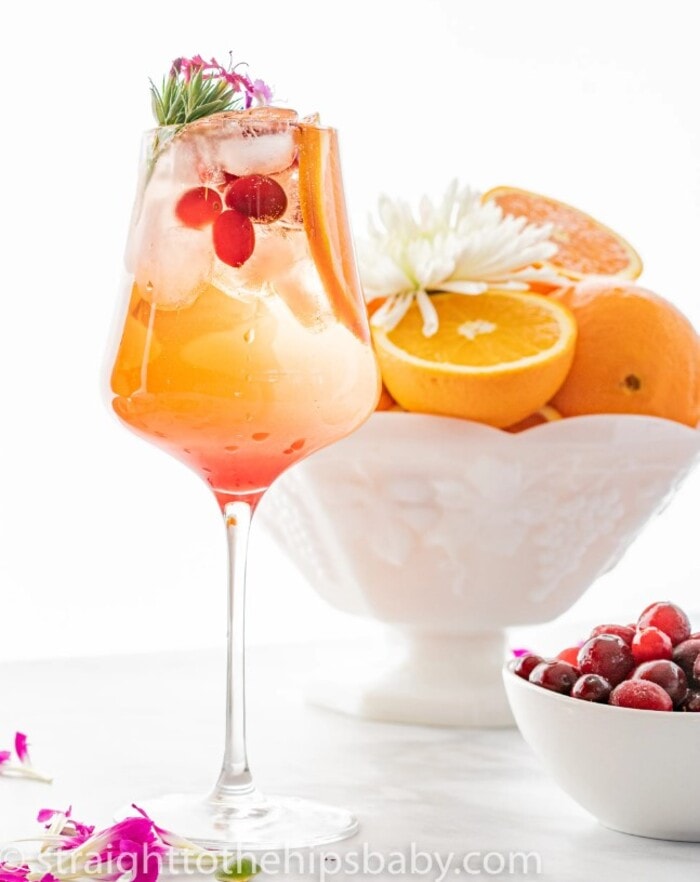 Christmas Cocktails - Cranberry Aperol Spritz