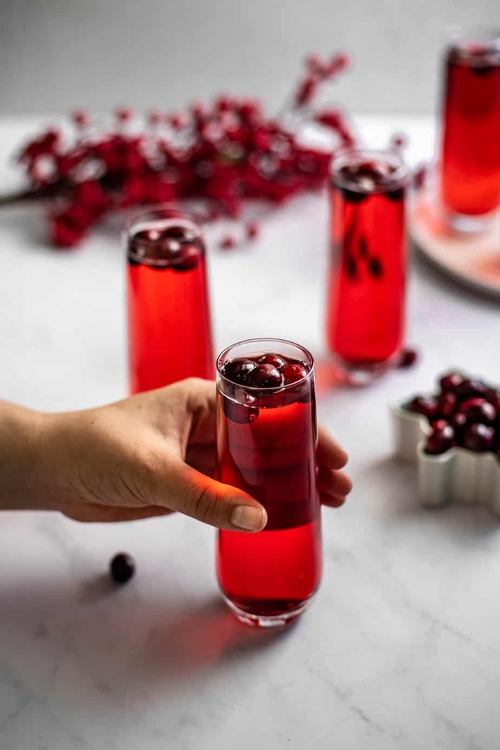 Christmas Cocktails - Poinsettia Cocktails