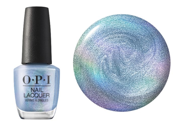 Christmas Nail Colors - Shimmery Blue-Green (OPI Nail Lacquer Nail Polish in Angels Flight to Starry Nights)