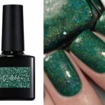 Christmas Nail Colors - Reflective Sparkly Green Color (Gelike Gel Nail Polish in Glitter Green)