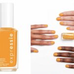 Christmas Nail Colors - Golden Yellow Polish (Essie Expressie Vegan Nail Polish in Don't Hate, Curate)