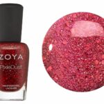 Christmas Nail Colors - Deep Red Glitter Nail Color (ZOYA Pixie Dust Nail Polish in Oswin Ultra)