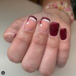 Christmas Nail Ideas - Subtle Santa Hat