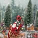 Christmas Puns Jokes - Santa Klaus Carrying Gifts