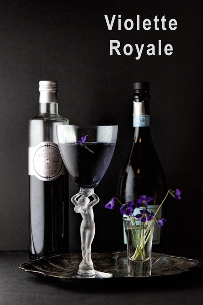 Crème de Violette Cocktails - Violette Royale