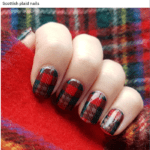 Dark Winter Nails - Plaid Nails