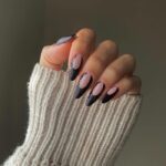 Dark Winter Nails - Negative Space Nail Design