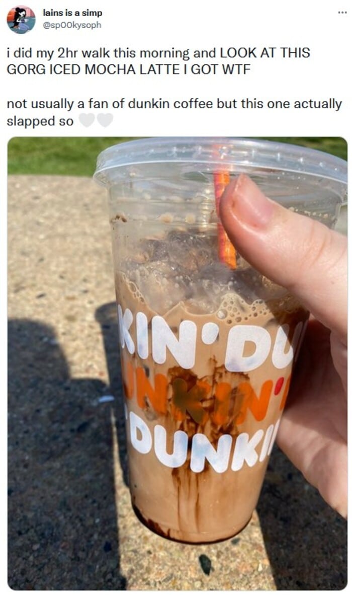 Dunkin Drinks - Iced Mocha Latte