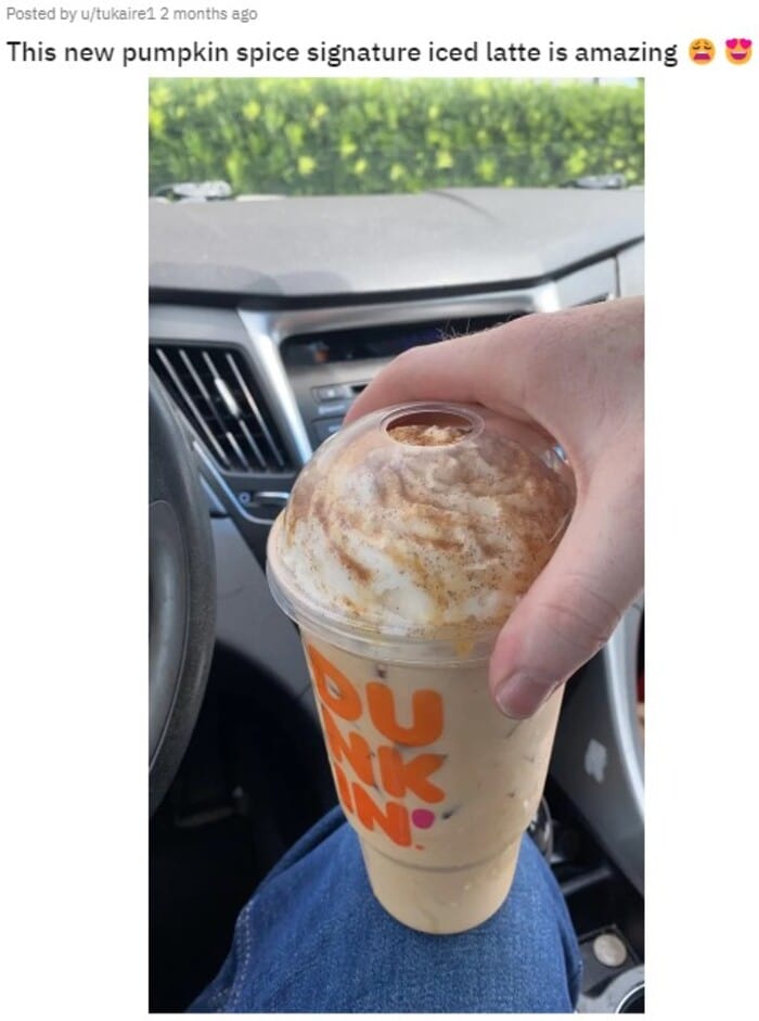 Dunkin Drinks - Iced Pumpkin Spice Latte