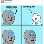 Elon Musk Tweets - blue check mark meme