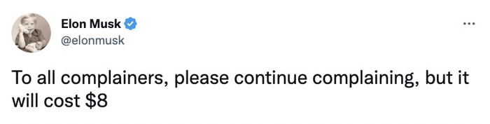 Elon Musk Tweets - continue to complain
