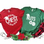 Funny Christmas Pajamas - Chest Nuts Couple Shirt