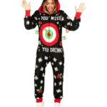 Funny Christmas Pajamas - Drinking Game Christmas Jumpsuit