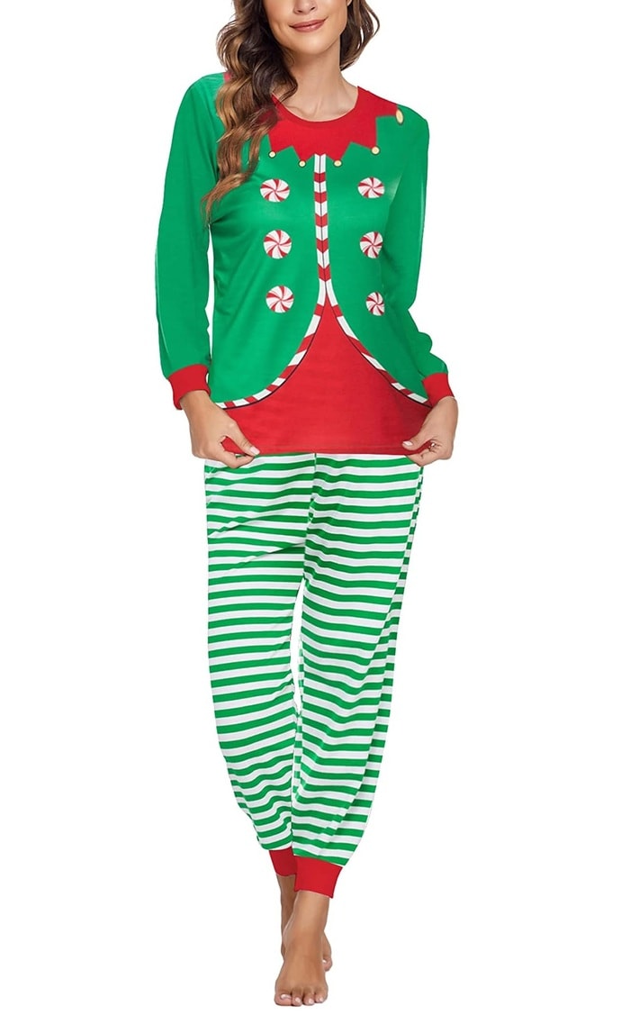 Funny Christmas Pajamas - Ekouaer Pajamas Sets Long Sleeve Sleepwear