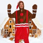 Funny Christmas Pajamas - Men's Gingerbread One Piece