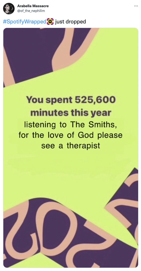 Spotify Wrapped Memes Tweets - the smiths