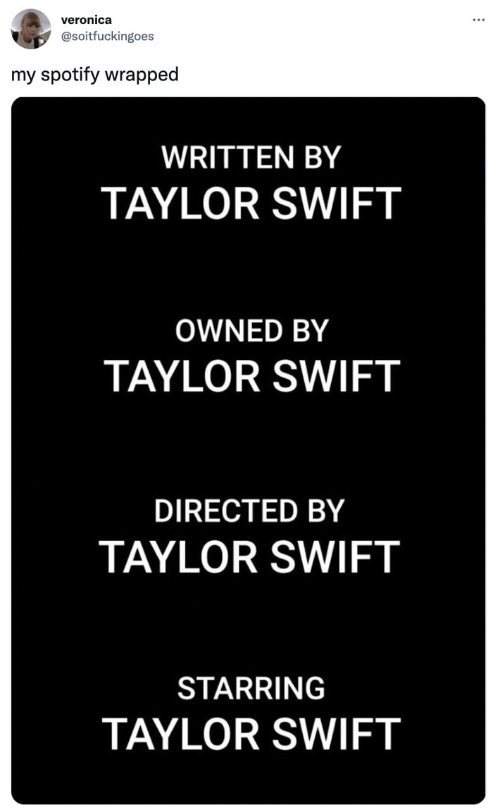 Spotify Wrapped Memes Tweets - everything taylor swift