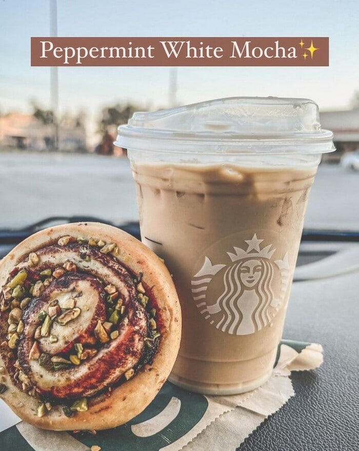 Starbucks Peppermint Mocha - Iced Peppermint White Mocha