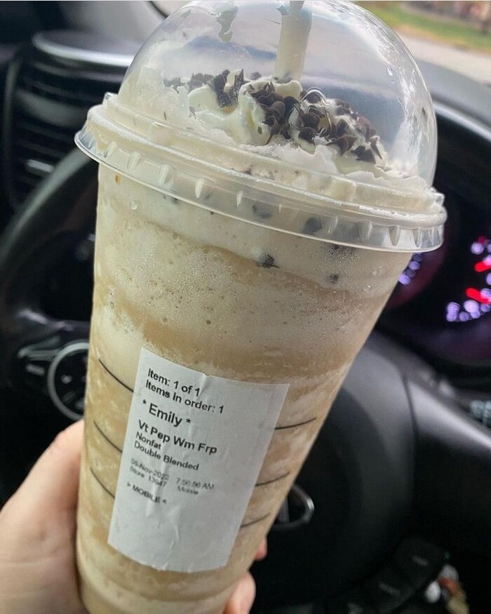 Starbucks Peppermint Mocha - Peppermint White Mocha Frappuccino